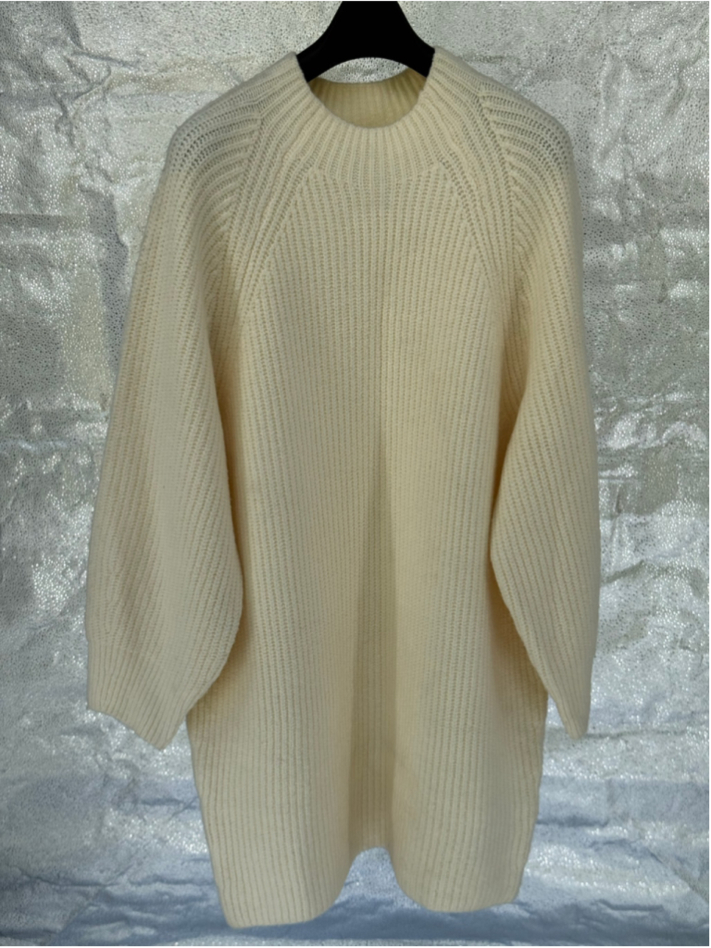 Women's Express Beige Ribbed Knit Crew Neck Sweater Size XL